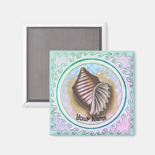 Eine Muschel Magnet (Vorderseite/Rückseite)