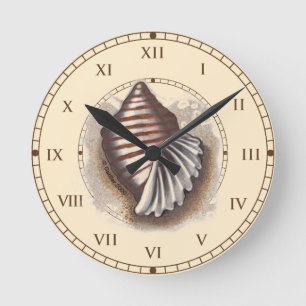 Eine Muschel Runde Wanduhr