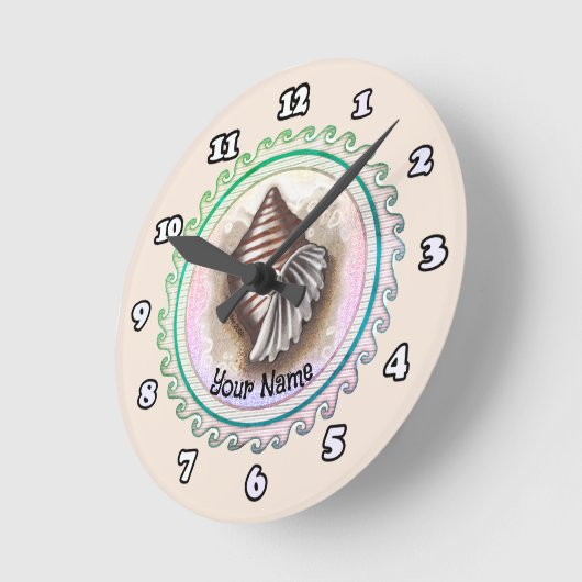 Eine Muscheluhr Runde Wanduhr (Winkel)