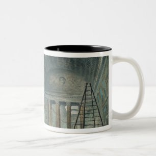 Eine Museums-Galerie mit alter römischer Kunst Zweifarbige Tasse