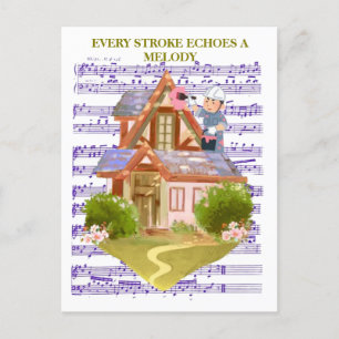EINE MUSIK LANDSCAPE-Postkarte Postkarte