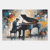 Eine Musikwelt, um Ihr Soul retten - Piano-Player Geschenkpapier Set (Vorderseite)