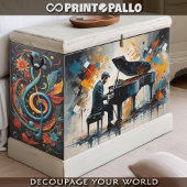 Eine Musikwelt, um Ihr Soul retten - Piano-Player Geschenkpapier Set