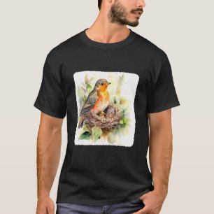 Eine Mutter, die ihren Jungen-Bird Füttre, Füttre T-Shirt