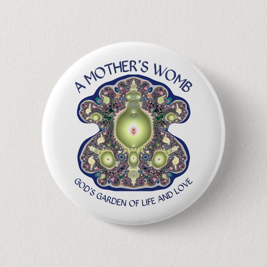 Eine Mutter: Gottes Garten des Lebens und der Lieb Button (Vorderseite)