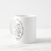 Eine Mutter ist alles modisches Typografie-Zitat Kaffeetasse (Vorderseite Links)