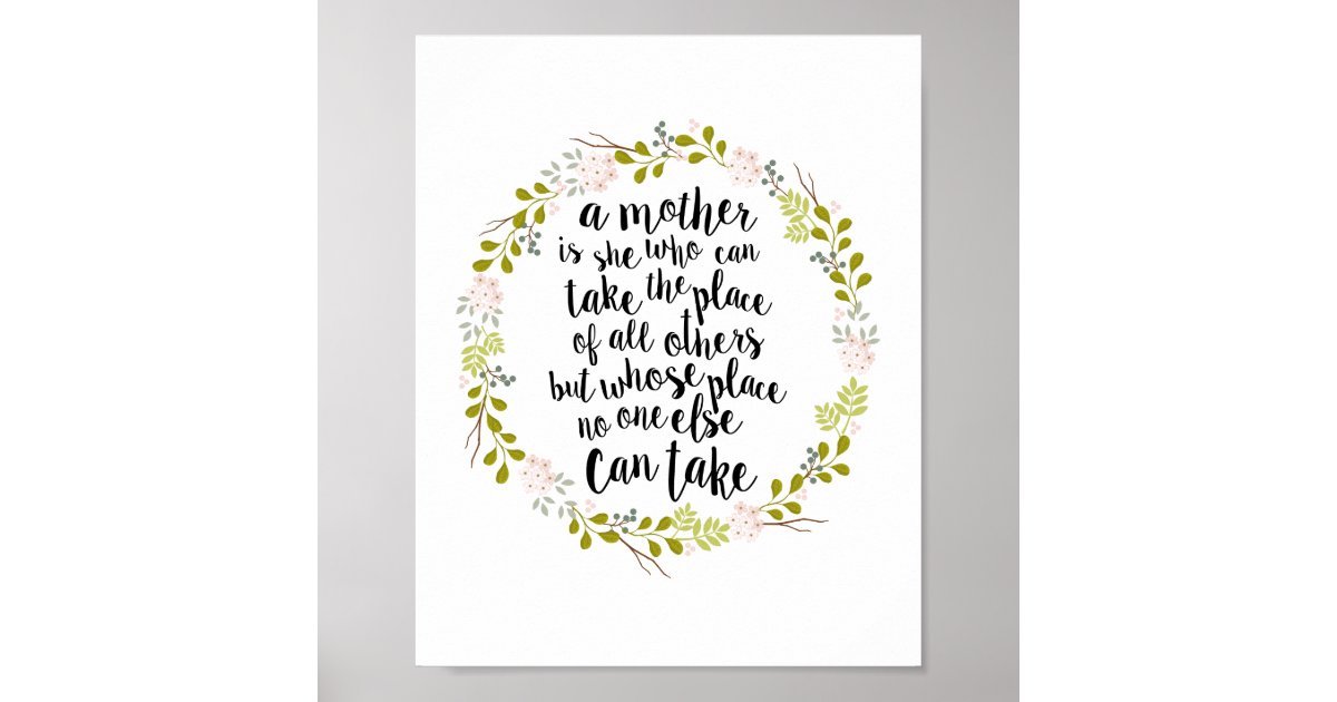 Eine Mutter ist alles Zitat Poster Zazzle.de