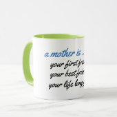 Eine Mutter ist Ihre beste Tasse - Niedlich! (Vorderseite Links)