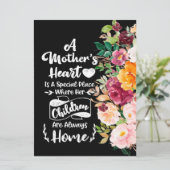 Eine Mutter ist wie ein Geschenk für Blume, ein Mu Menükarte (Stehend Vorderseite)