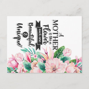 Eine Mutter ist wie ein Geschenk für Blume, ein Mu Postkarte