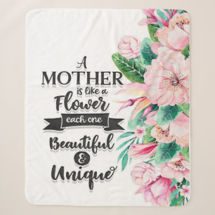 Eine Mutter ist wie ein Geschenk für Blume, ein Mu Sherpadecke