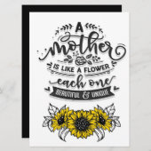 Eine Mutter ist wie eine Blume, ein Niedliches Mut Menükarte (Vorne/Hinten)