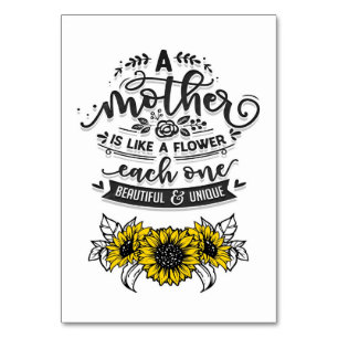 Eine Mutter ist wie eine Blume, ein Niedliches Mut Tischnummer