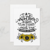 Eine Mutter ist wie eine Blume| Funny Zitat RSVP Karte (Vorne/Hinten)