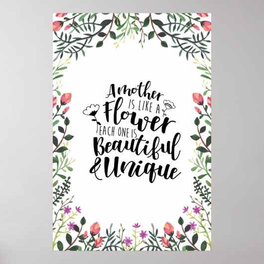 Eine Mutter ist wie eine Blume Poster (Vorne)