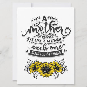 Eine Mutter ist wie eine Blume   Wall Art Text