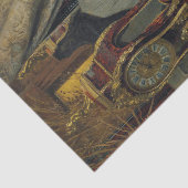 Eine Mutter Katze und ihr Kätzchen mit einer Halte Seidenpapier (Ausschnitt)