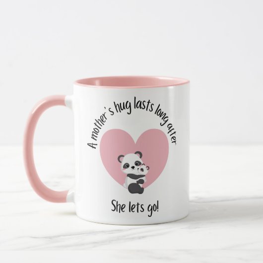 Eine Mutter umarmt, Panda Tasse (Links)