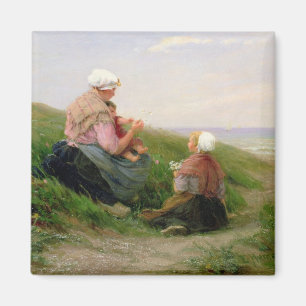 Eine Mutter und ihre kleinen Kinder Magnet