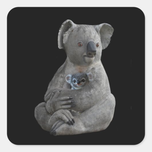 Eine Mutter verkneifen Quadratischer Aufkleber (Vorderseite)