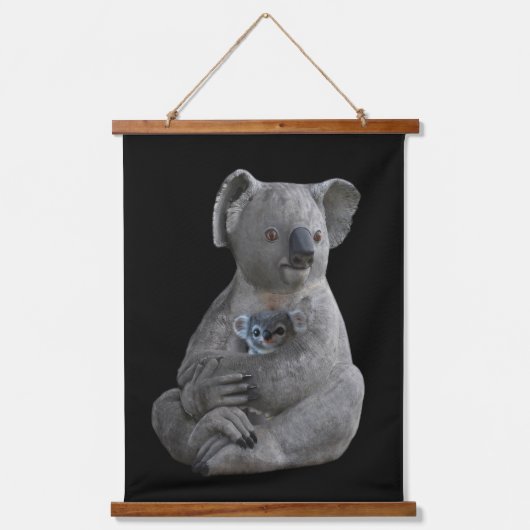 Eine Mutter verkneifen Wandteppich Mit Holzrahmen (Vorderseite)