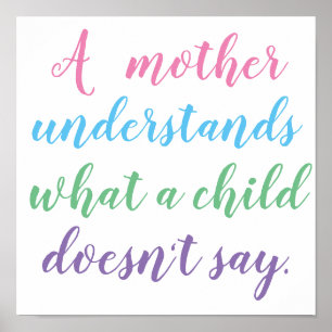 Eine Mutter versteht jüdisches Zitat-Mama-Poster Poster