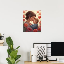 Eine Muttermütze - Mutter & Sohn Poster