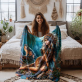 Eine mystische Nacht mit einem indischen Ureinwohn Fleecedecke