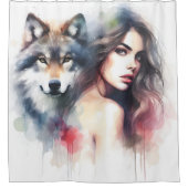 Eine mystische Verbindung zwischen einem Indianer  Duschvorhang (Vorderseite)