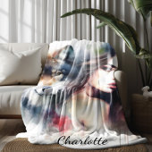 Eine mystische Verbindung zwischen einem Indianer Fleecedecke