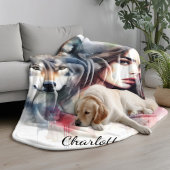 Eine mystische Verbindung zwischen einem Indianer Fleecedecke