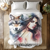 Eine mystische Verbindung zwischen einem Indianer Fleecedecke