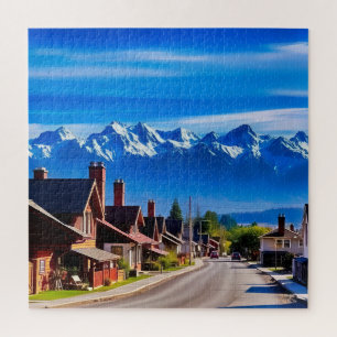 Eine Nachbarstraße in Neuseeland Puzzle