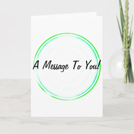 Eine Nachricht an die Grußkarte der konzentrischen Karte (Vorderseite)