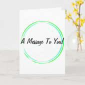 Eine Nachricht an die Grußkarte der konzentrischen Karte (Gelbe Blume)