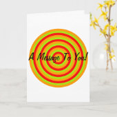 Eine Nachricht an die Grußkarte der konzentrischen Karte (Gelbe Blume)