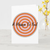 Eine Nachricht an die Grußkarte der konzentrischen Karte (Gelbe Blume)