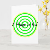 Eine Nachricht an die Grußkarte der konzentrischen Karte (Gelbe Blume)