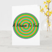 Eine Nachricht an die Grußkarte der konzentrischen Karte (Gelbe Blume)