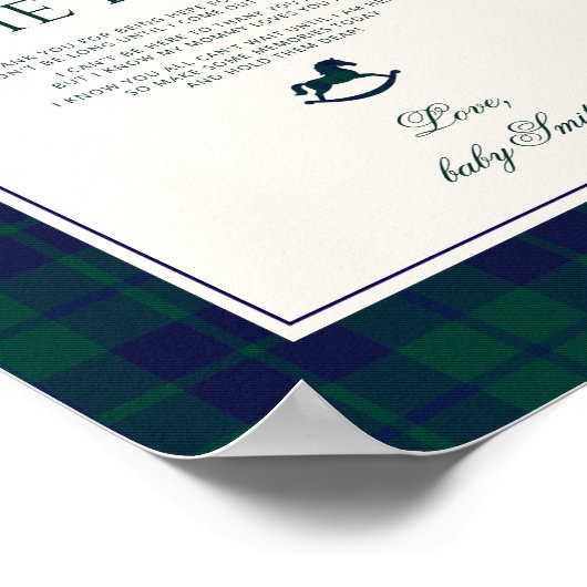 Eine Nachricht aus dem Bump Classic kariert Toy Poster (Ecke)