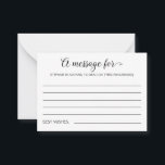Eine Nachricht für die Begrüßung von Braut und Grä Hinweiskarte<br><div class="desc">Diese charmanten Message Cards werden eine perfekte Alternative zu einem traditionellen Gästebuch für Hochzeiten sein. Lesen Sie sie später,  z.B. zum Jubiläum.</div>