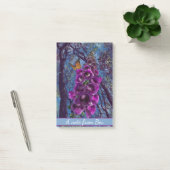 Eine Nachricht von...Butterfly auf einem Fuchshand Post-it Klebezettel (Büro)