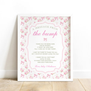 Eine Nachricht von der Bump Liebe Shack Baby Dusch Poster