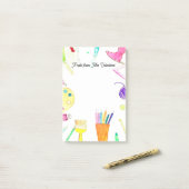 Eine Nachricht von der Teacher Pencils School Wate Post-it Klebezettel (Auf Schreibtisch)