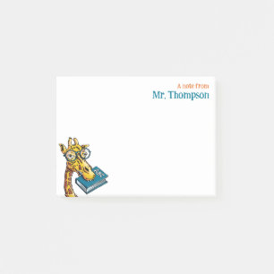Eine Nachricht von Lehrer mit Namen - Alberne Gira Post-it Klebezettel