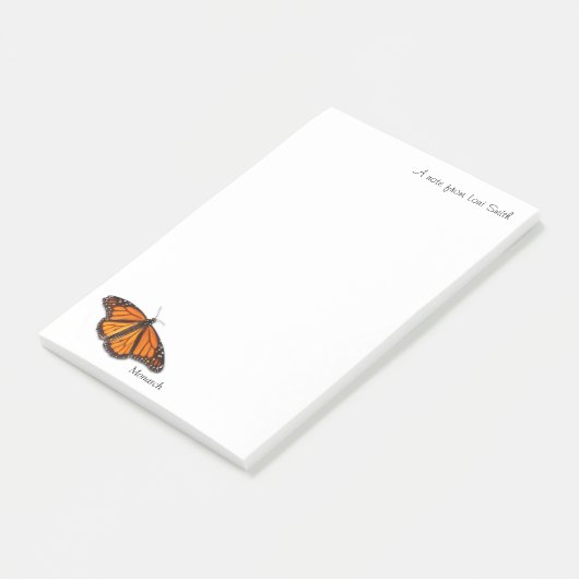 Eine Nachricht von ... Monarch Butterfly Notepad Post-it Klebezettel (angewinkelt)