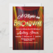 Eine Nacht am Broadway Einladung (Vorderseite)