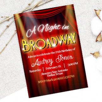 Eine Nacht am Broadway Einladung