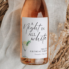 Eine Nacht am weißen Geburtstag Weinetikett