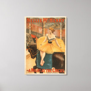Eine Nacht am Zirkus-Theaterspiel-Plakat Leinwanddruck